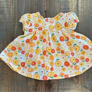 Gymboree Floral Dress with Orange and Yellow Blooms